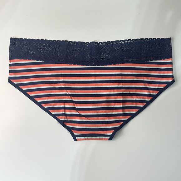 Bombas Modal Striped Lace Trimmed Hipster Underwear Sz‎ XL - Picture 3 of 5